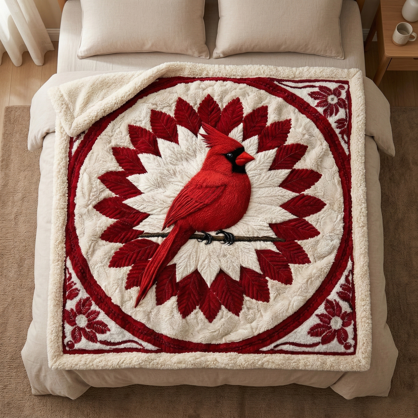 Cardinal of Hope KL2901001CL Faux Fur Throw Blanket
