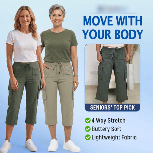 LAST DAY SALE 80% OFF - Women Cargo Capri Lightweight Casual Cropped Pants