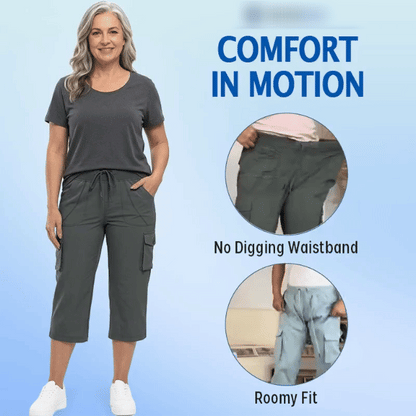 LAST DAY SALE 80% OFF - Women Cargo Capri Lightweight Casual Cropped Pants