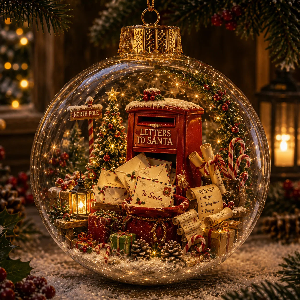 🔥 Limited-Time 50% OFF–✨🎄Light-Up Christmas Story Globe Ornament | Magical Mini Holiday World
