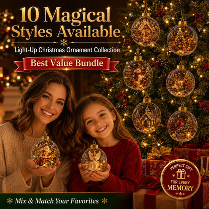 🔥 Limited-Time 50% OFF–✨🎄Light-Up Christmas Story Globe Ornament | Magical Mini Holiday World