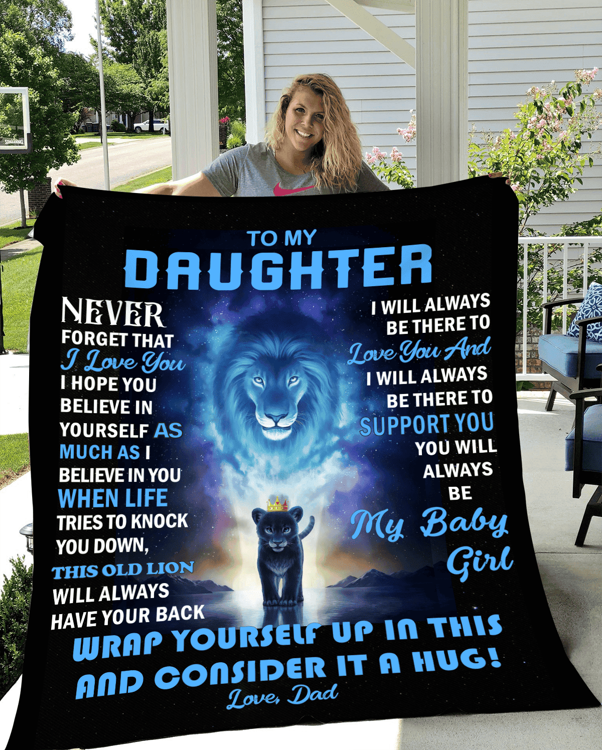 Never Forget To My Daughter XR3101001CL Fleece Blanket