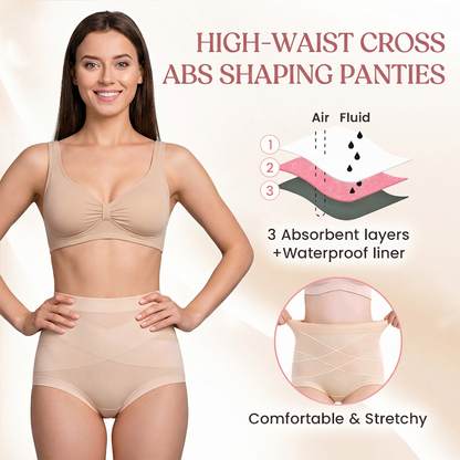 SALE 80% OFF ⏰ High-Waist Cross Abs Shaping Panties