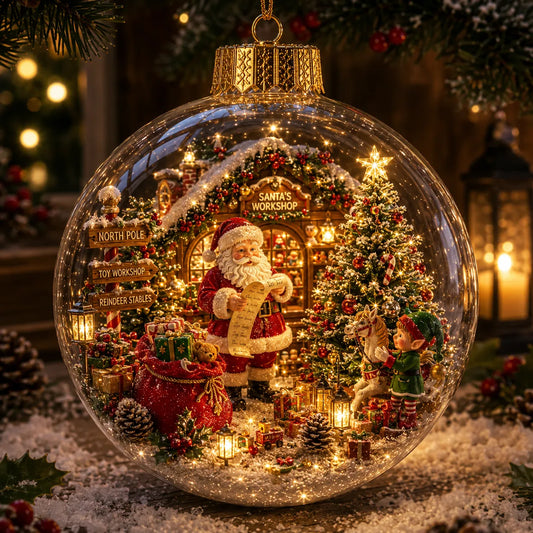 🔥 Limited-Time 50% OFF–✨🎄Light-Up Christmas Story Globe Ornament | Magical Mini Holiday World