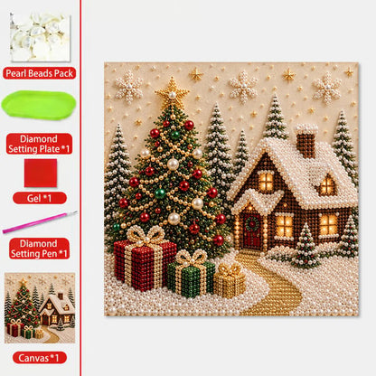 🎄🎅 Premium 3D Pearl Christmas Wall Art Kit