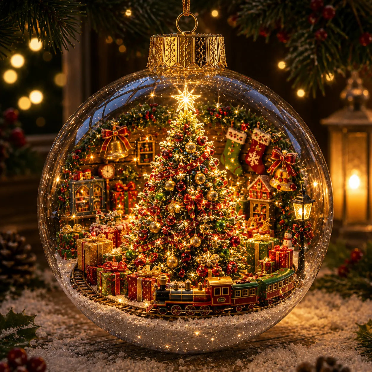 🔥 Limited-Time 50% OFF–✨🎄Light-Up Christmas Story Globe Ornament | Magical Mini Holiday World