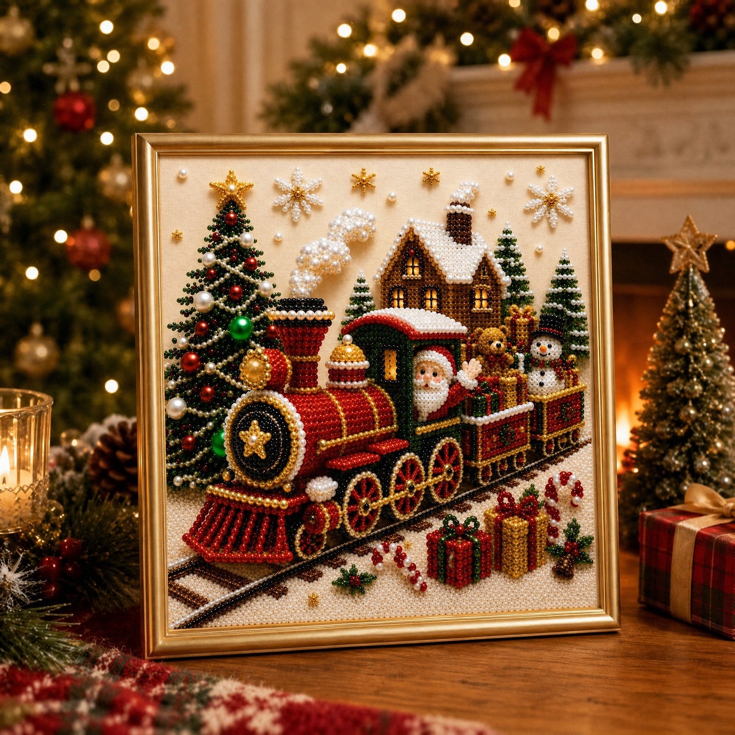 🎄🎅 Premium 3D Pearl Christmas Wall Art Kit