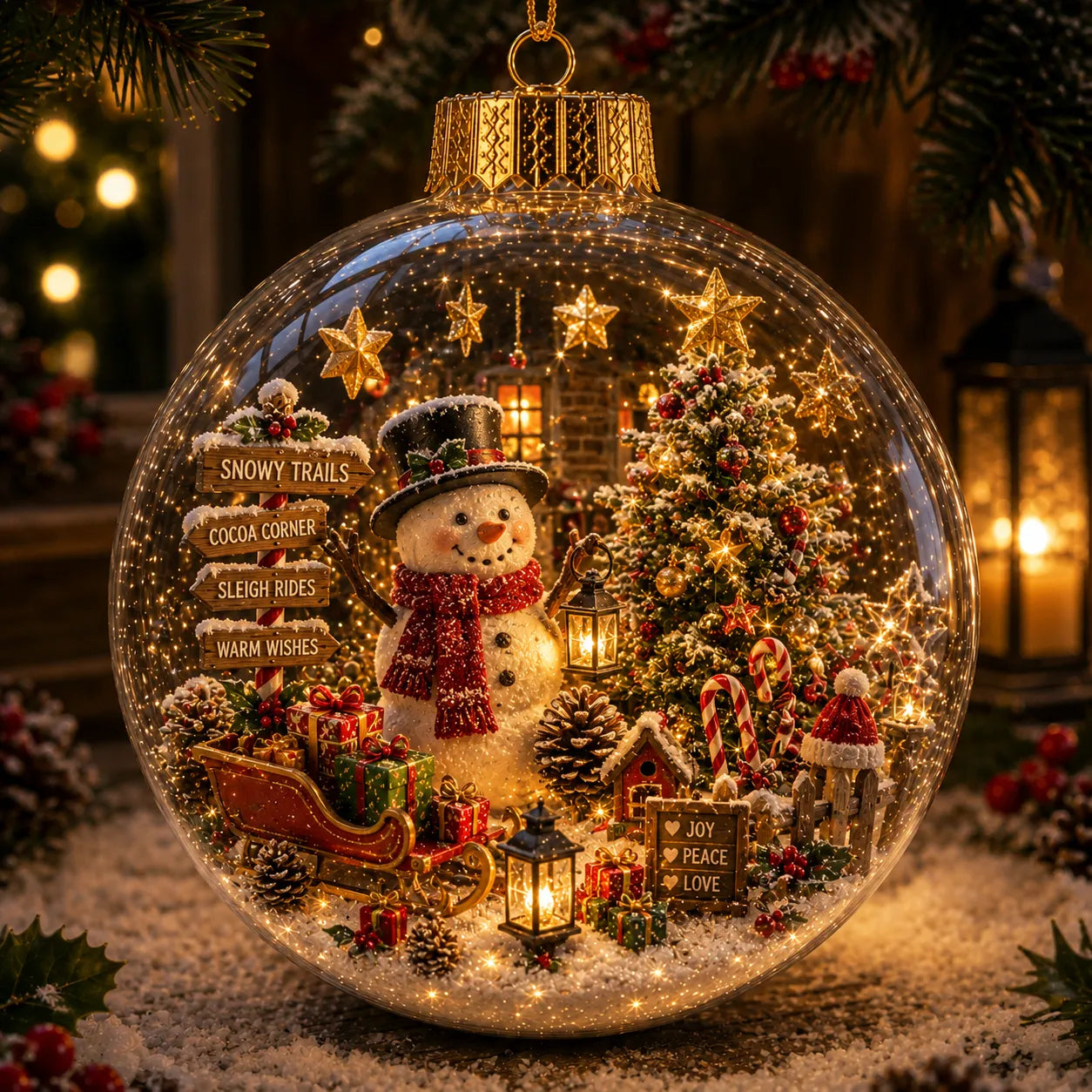 🔥 Limited-Time 50% OFF–✨🎄Light-Up Christmas Story Globe Ornament | Magical Mini Holiday World