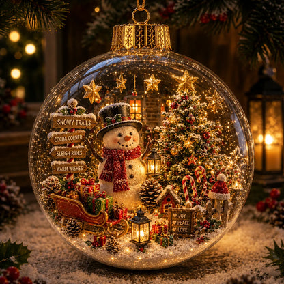 🔥 Limited-Time 50% OFF–✨🎄Light-Up Christmas Story Globe Ornament | Magical Mini Holiday World
