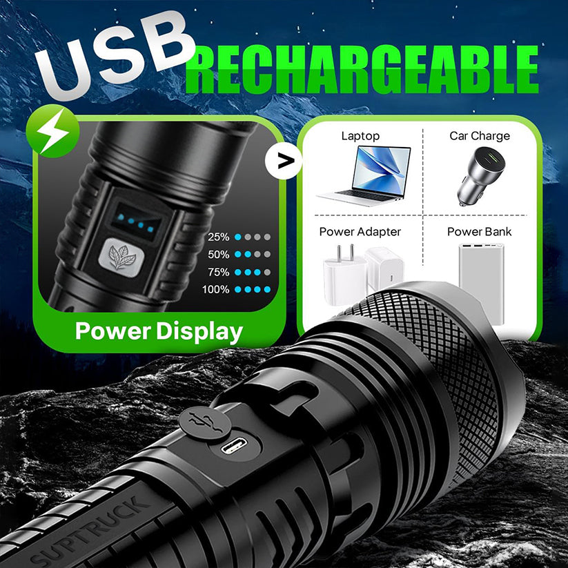 SALE 60% OFF ⏰Super Bright Ultimate Military-Grade Flashlight 🔦  for Outdoor, Hiking & Emergencies