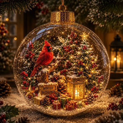 🔥 Limited-Time 50% OFF–✨🎄Light-Up Christmas Story Globe Ornament | Magical Mini Holiday World