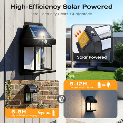💡Outdoor Motion Sensor Solar Wall Light🌟
