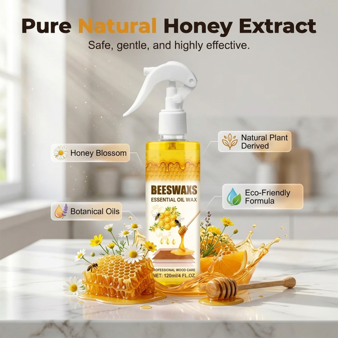 🔥 HOT SALE 60% OFF ⏰ ScratchErase Beeswax Floor Spray ✨ Restores Shine & Removes Scratches Instantly! 🧹