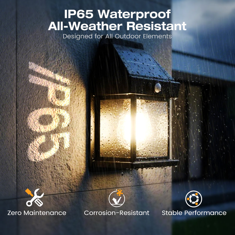 💡Outdoor Motion Sensor Solar Wall Light🌟