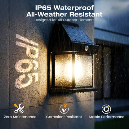 💡Outdoor Motion Sensor Solar Wall Light🌟