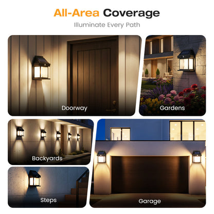 💡Outdoor Motion Sensor Solar Wall Light🌟
