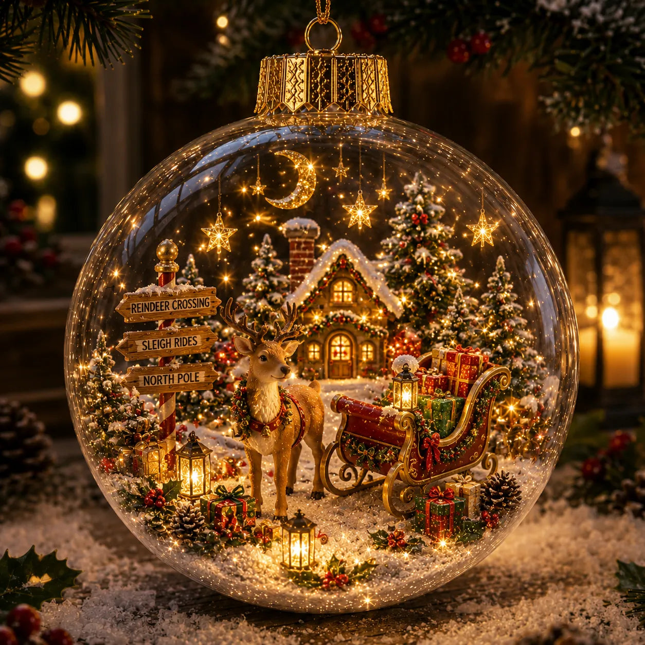 🔥 Limited-Time 50% OFF–✨🎄Light-Up Christmas Story Globe Ornament | Magical Mini Holiday World