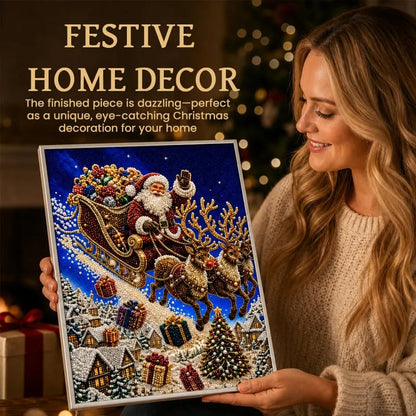 🎅🎄 Premium 3D Pearl Christmas Reindeer Diamond Painting Art Kit