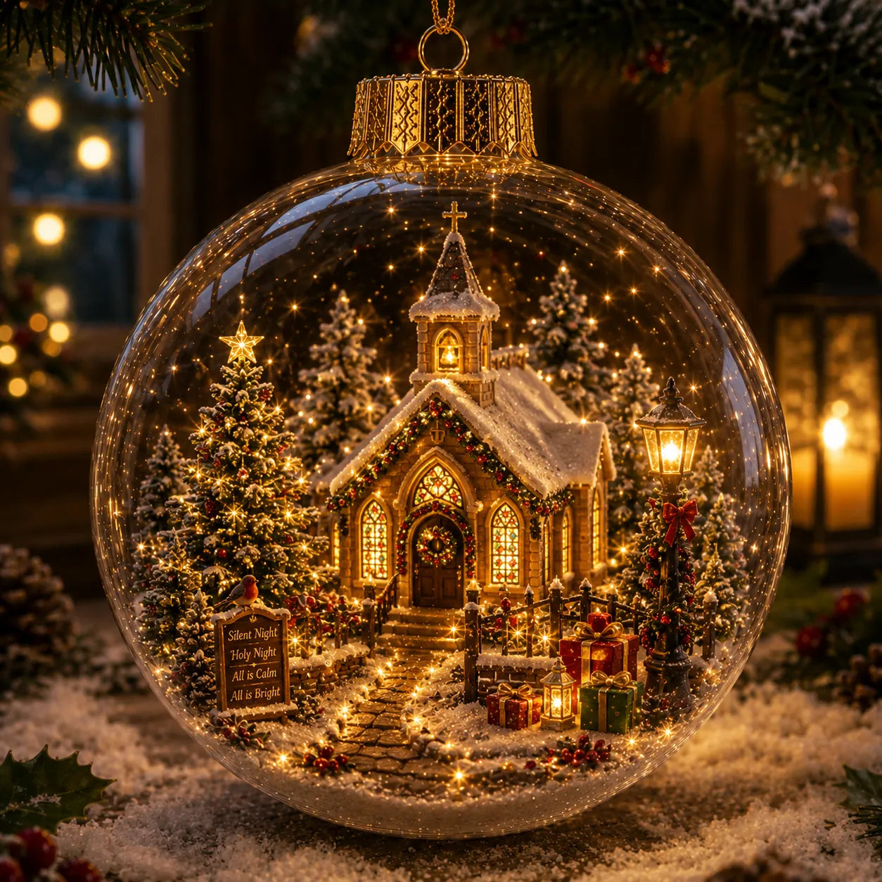 🔥 Limited-Time 50% OFF–✨🎄Light-Up Christmas Story Globe Ornament | Magical Mini Holiday World