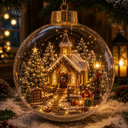 🔥 Limited-Time 50% OFF–✨🎄Light-Up Christmas Story Globe Ornament | Magical Mini Holiday World