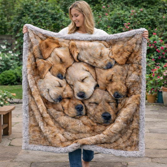 Baby Labrador XR2101001CL Faux Fur Throw Blanket