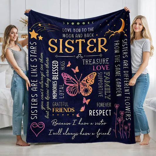 Love You Moon And Back Sister XR1803001CL Fleece Blanket
