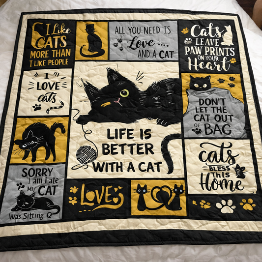 Cute Cat XR0303002CL Quilt Blanket