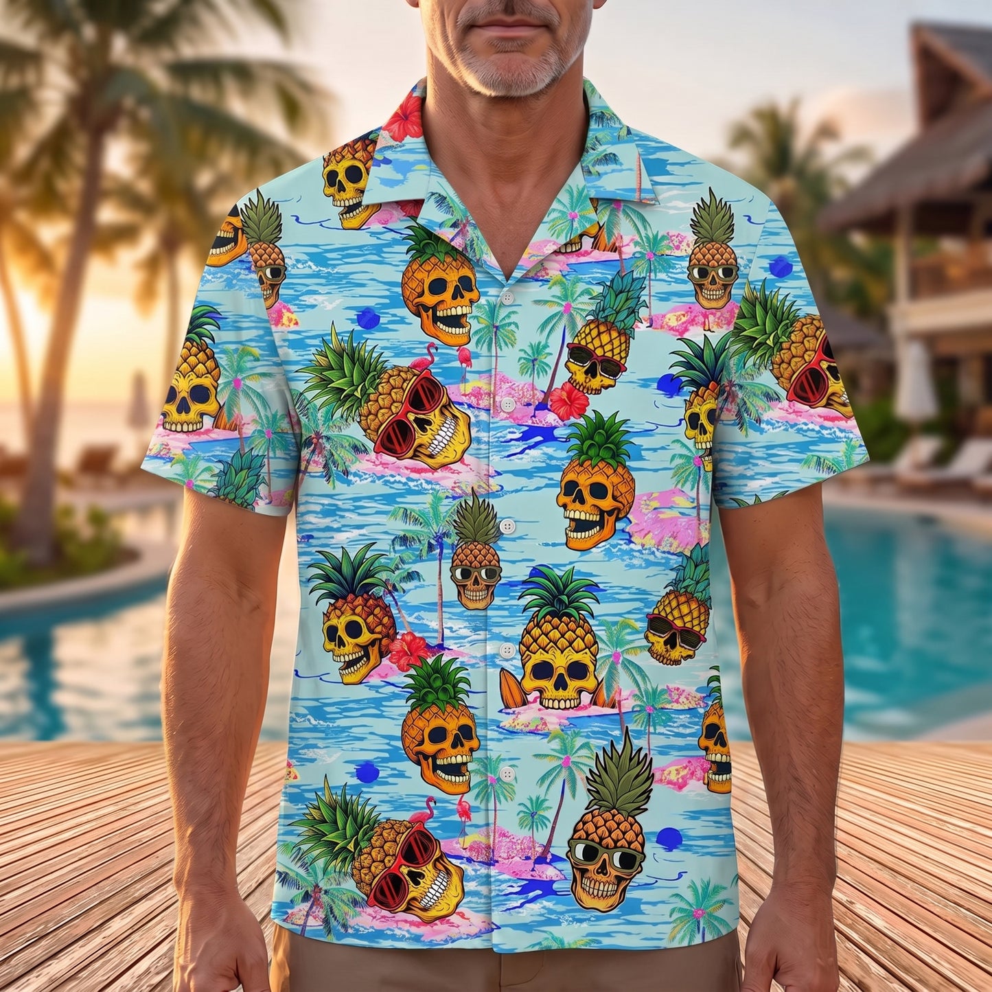 Tropical Skull XR1307001CL Hawaii Shirt