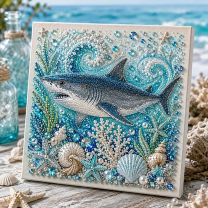🔥 Last Day Big Sale - 🌊✨ Ocean Theme Pearl Art DIY Kit – Relaxing DIY Craft to Create Stunning Coastal Artwork