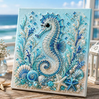 🔥 Last Day Big Sale - 🌊✨ Ocean Theme Pearl Art DIY Kit – Relaxing DIY Craft to Create Stunning Coastal Artwork