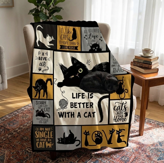 Cute Cat XR2901001CL Fleece Blanket