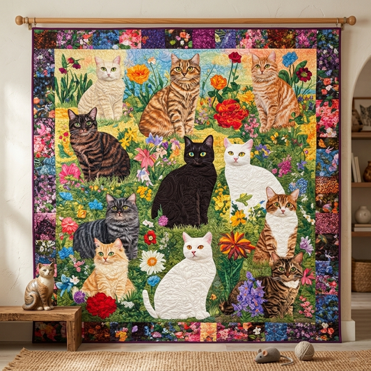 Garden Of Cats XR0903002CL Quilt Blanket