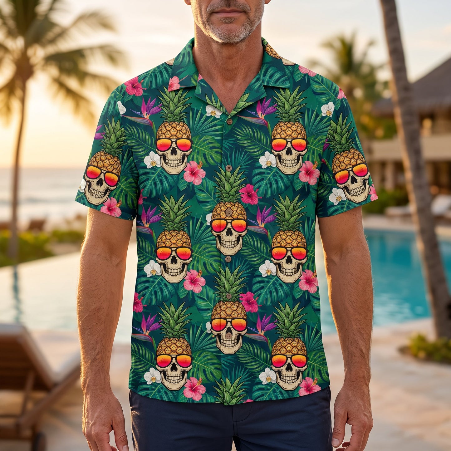 Tropical Skull XR1307001CL Hawaii Shirt