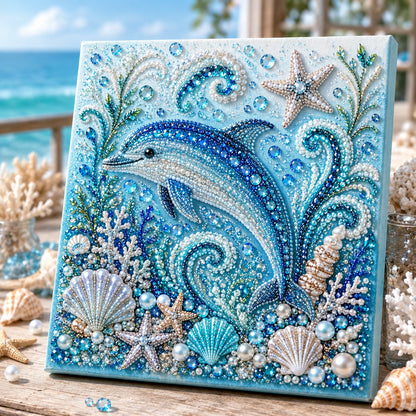 🔥 Last Day Big Sale - 🌊✨ Ocean Theme Pearl Art DIY Kit – Relaxing DIY Craft to Create Stunning Coastal Artwork