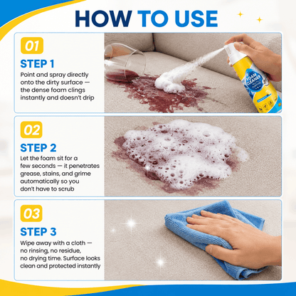 🔥Last Day 60% OFF🔥 Foam No-Rinse Cleaner - Spray, Wipe & Done