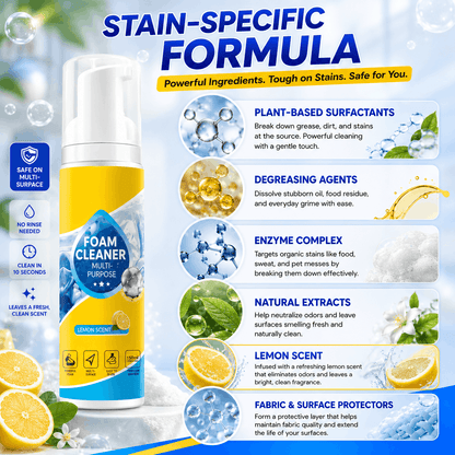 🔥Last Day 60% OFF🔥 Foam No-Rinse Cleaner - Spray, Wipe & Done