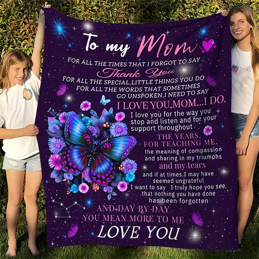 Butterfly To My Mom XR2503001CL Fleece Blanket