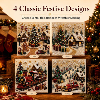 🎄🎅 Premium 3D Pearl Christmas Wall Art Kit