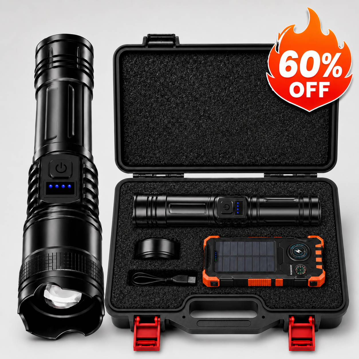 HOT SALE 60% OFF!!⏰  Super Bright Ultimate Tactical Flashlight🔦Military-Grade Durability - Built for Every Emergency Situation