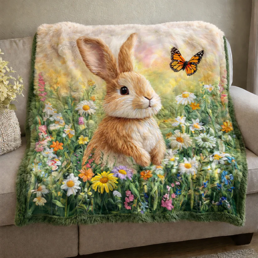 Naïve Rabbit QA1202002CL Faux Fur Throw Blanket