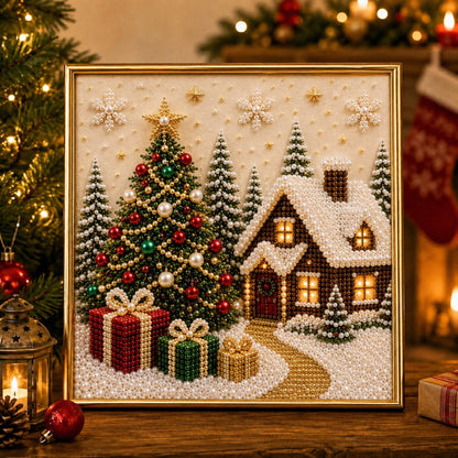 🎄🎅 Premium 3D Pearl Christmas Wall Art Kit
