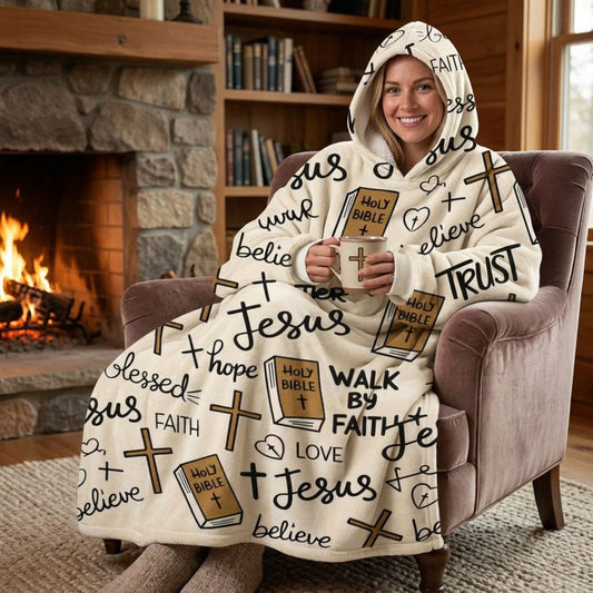 Peaceful Faithful WJ0403002CL Hooded Blanket