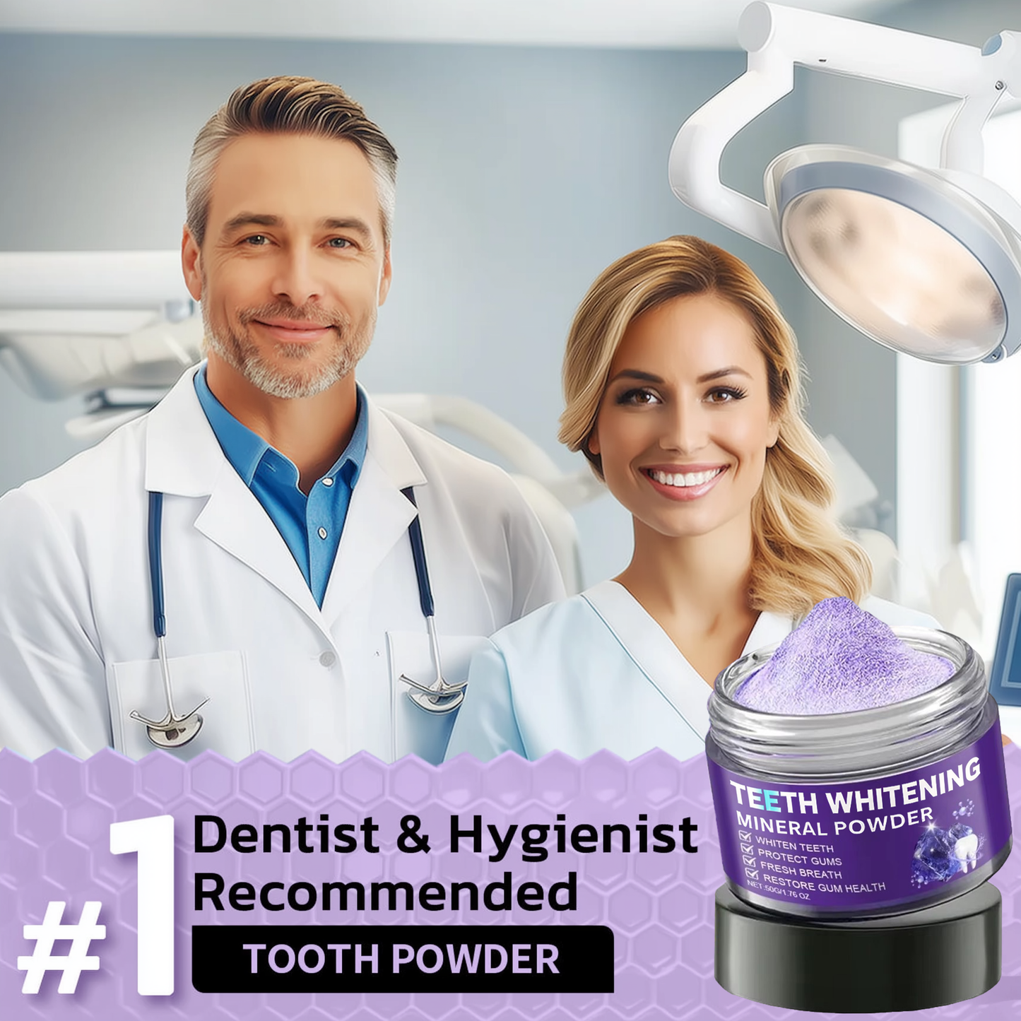 SUMMER SALE 60% OFF🔥 Advanced Mineral Whitening Tooth Powder - Removes Stains, No Sensitivity