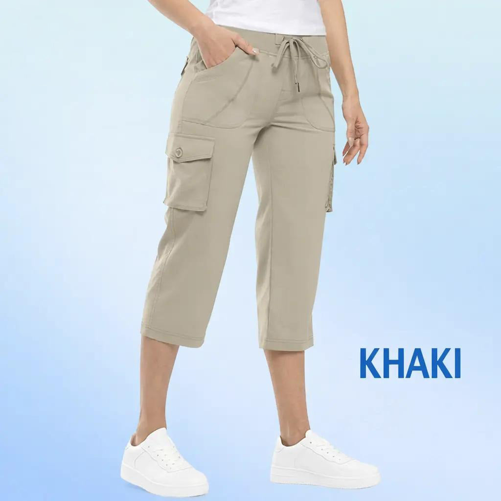LAST DAY SALE 80% OFF - Women Cargo Capri Lightweight Casual Cropped Pants