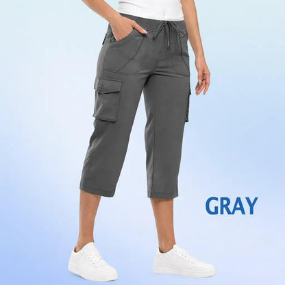 LAST DAY SALE 80% OFF - Women Cargo Capri Lightweight Casual Cropped Pants