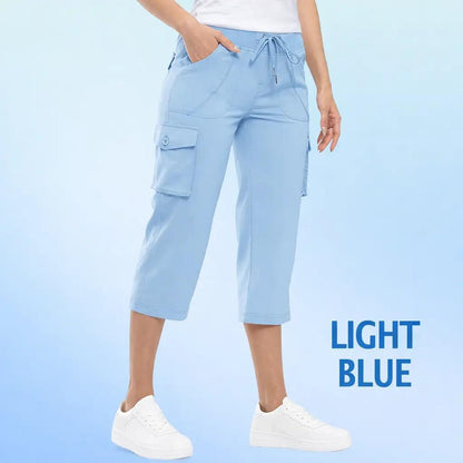 LAST DAY SALE 80% OFF - Women Cargo Capri Lightweight Casual Cropped Pants