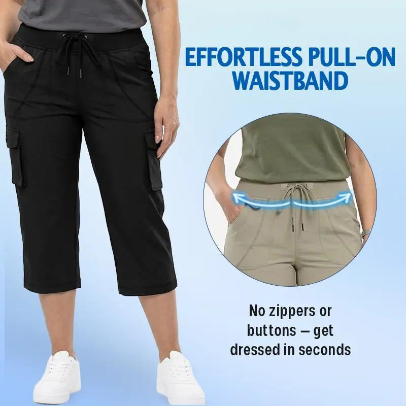 LAST DAY SALE 80% OFF - Women Cargo Capri Lightweight Casual Cropped Pants