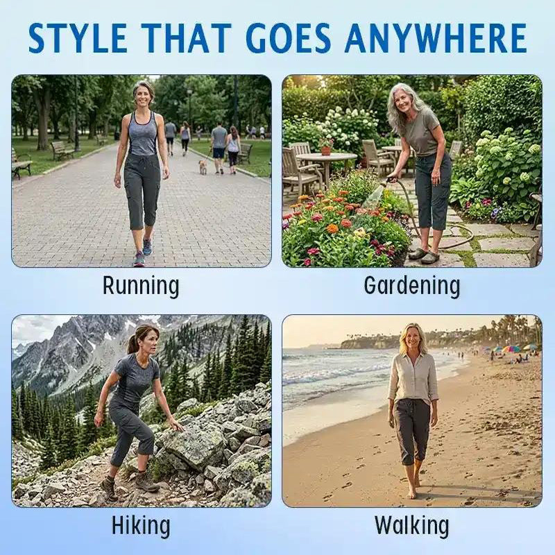 LAST DAY SALE 80% OFF - Women Cargo Capri Lightweight Casual Cropped Pants
