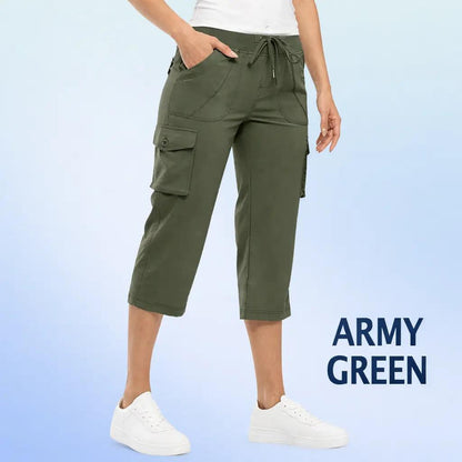 LAST DAY SALE 80% OFF - Women Cargo Capri Lightweight Casual Cropped Pants