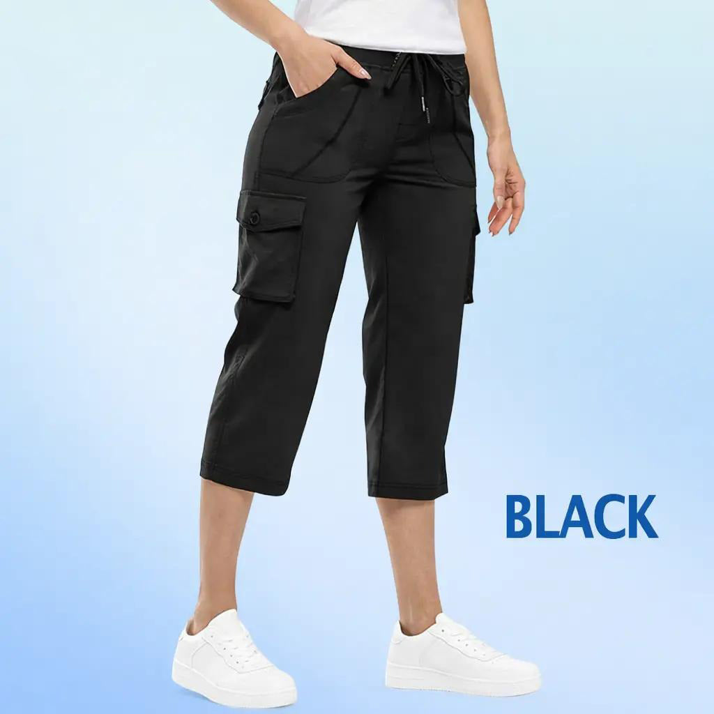 LAST DAY SALE 80% OFF - Women Cargo Capri Lightweight Casual Cropped Pants